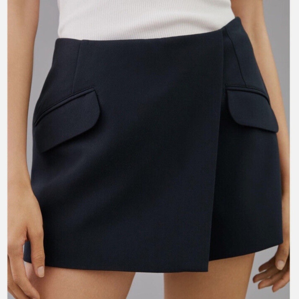 Tailored Skort built in shorts skirt flap pockets